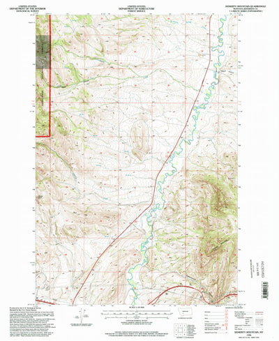 United States Geological Survey Doherty Mountain, MT (1996, 24000-Scale) digital map