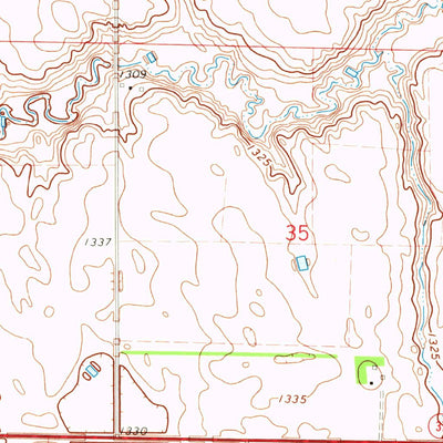 United States Geological Survey Doland NW, SD (1971, 24000-Scale) digital map