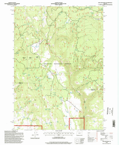 United States Geological Survey Dollar Basin, OR (1996, 24000-Scale) digital map