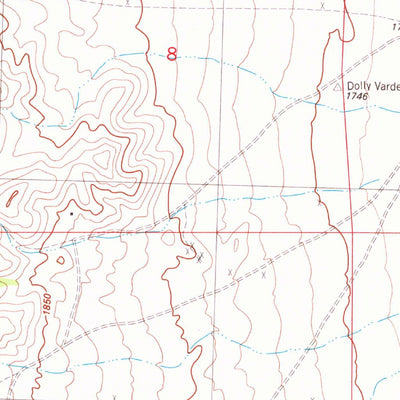 United States Geological Survey Dolly Varden Spring, NV (1982, 24000-Scale) digital map