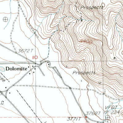 United States Geological Survey Dolomite, CA (1987, 24000-Scale) digital map