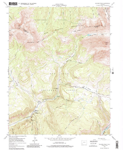 United States Geological Survey Dolores Peak, CO (1953, 24000-Scale) digital map