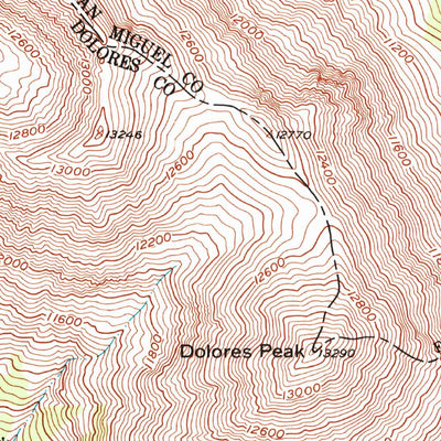 United States Geological Survey Dolores Peak, CO (1953, 24000-Scale) digital map