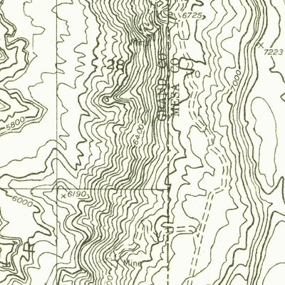 United States Geological Survey Dolores Point North, CO-UT (1954, 24000-Scale) digital map