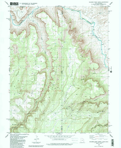 United States Geological Survey Dolores Point North, CO-UT (1985, 24000-Scale) digital map