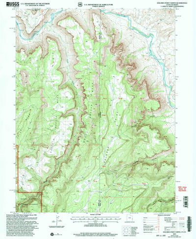 United States Geological Survey Dolores Point North, CO-UT (2001, 24000-Scale) digital map