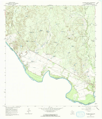 United States Geological Survey Dolores Ranch, TX (1965, 24000-Scale) digital map