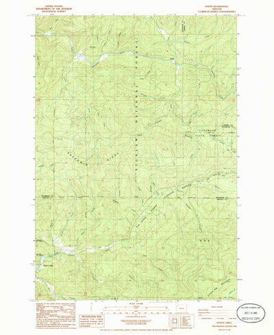 United States Geological Survey Dolph, OR (1985, 24000-Scale) digital map