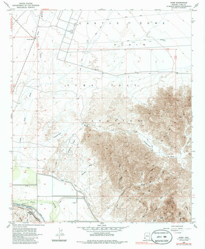 United States Geological Survey Dome, AZ (1955, 24000-Scale) digital map