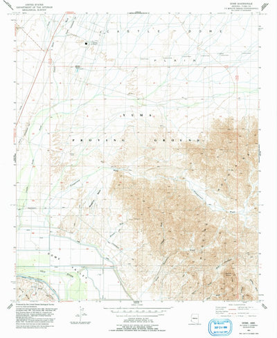 United States Geological Survey Dome, AZ (1991, 24000-Scale) digital map