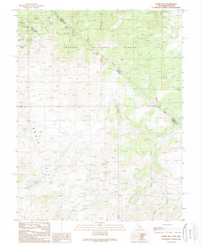 United States Geological Survey Dome Hill, CA-NV (1989, 24000-Scale) digital map