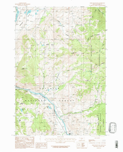 United States Geological Survey Dome Mountain, MT (1986, 24000-Scale) digital map