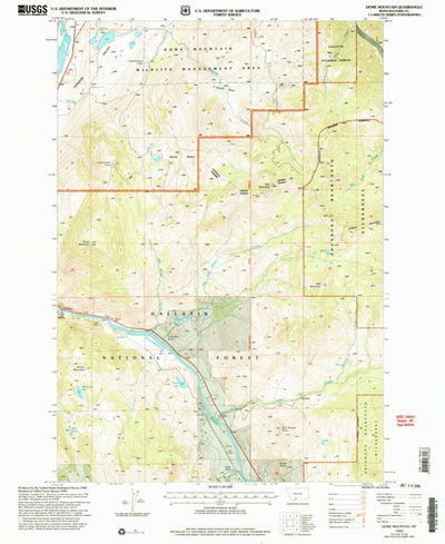 United States Geological Survey Dome Mountain, MT (2000, 24000-Scale) digital map