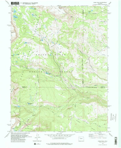 United States Geological Survey Dome Peak, CO (1977, 24000-Scale) digital map
