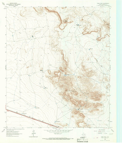 United States Geological Survey Dome Peak, TX (1964, 24000-Scale) digital map