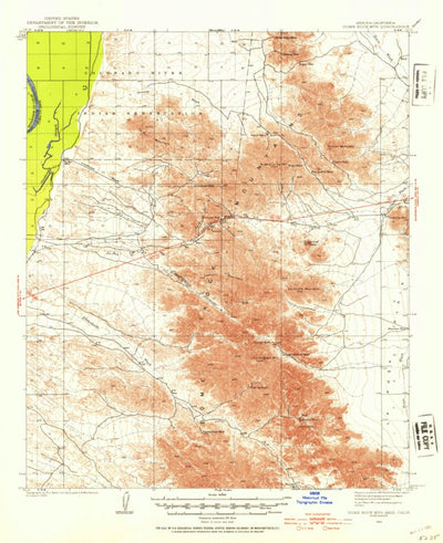 United States Geological Survey Dome Rock Mountains, AZ-CA (1933, 62500-Scale) digital map