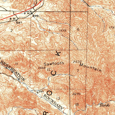 United States Geological Survey Dome Rock Mountains, AZ-CA (1933, 62500-Scale) digital map