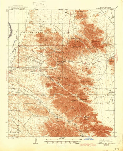 United States Geological Survey Dome Rock Mountains, AZ-CA (1940, 62500-Scale) digital map