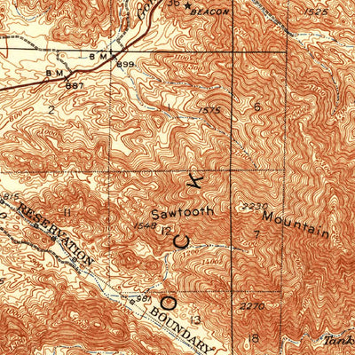 United States Geological Survey Dome Rock Mountains, AZ-CA (1940, 62500-Scale) digital map
