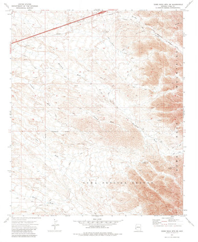 United States Geological Survey Dome Rock Mountains SW, AZ (1971, 24000-Scale) digital map