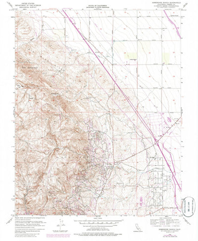 United States Geological Survey Domengine Ranch, CA (1956, 24000-Scale) digital map