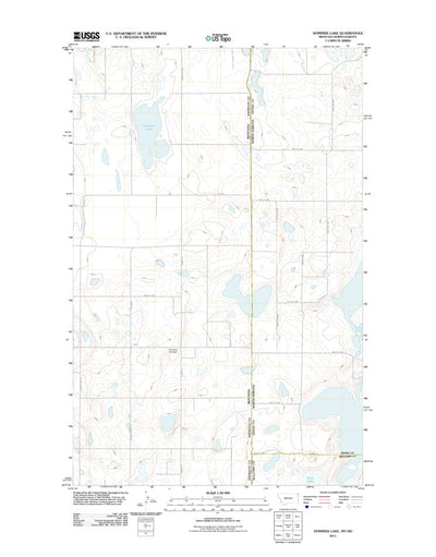 United States Geological Survey Dominek Lake, MT-ND (2011, 24000-Scale) digital map