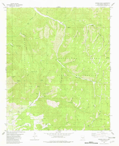 United States Geological Survey Domingo Peak, NM (1982, 24000-Scale) digital map