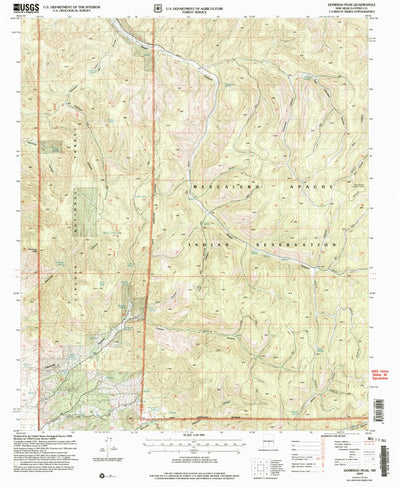 United States Geological Survey Domingo Peak, NM (2004, 24000-Scale) digital map