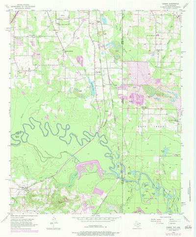 United States Geological Survey Domino, TX-AR (1954, 24000-Scale) digital map