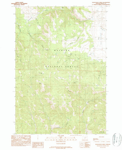 United States Geological Survey Donaldson Creek, OR (1990, 24000-Scale) digital map