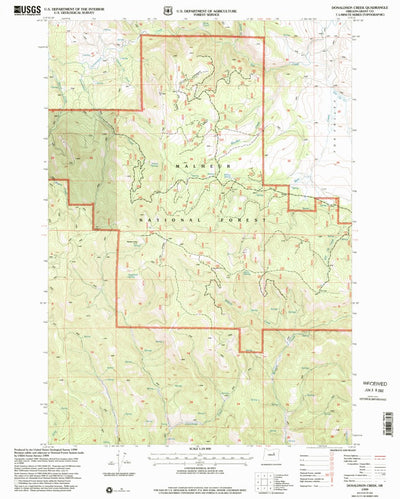United States Geological Survey Donaldson Creek, OR (1999, 24000-Scale) digital map