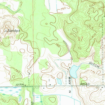 United States Geological Survey Donaldson, IN (1972, 24000-Scale) digital map