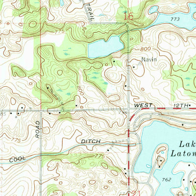 United States Geological Survey Donaldson, IN (1972, 24000-Scale) digital map