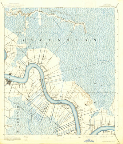 United States Geological Survey Donaldsonville, LA (1892, 62500-Scale) digital map