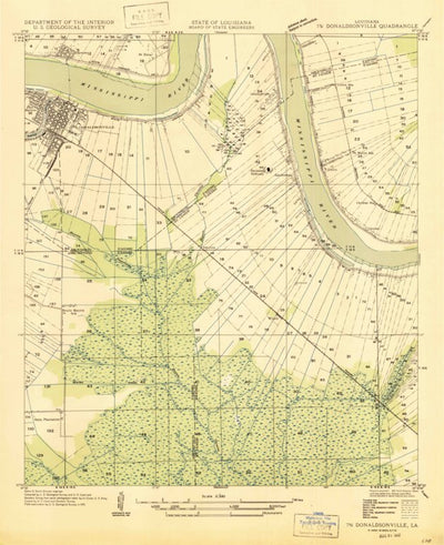 United States Geological Survey Donaldsonville, LA (1947, 31680-Scale) digital map