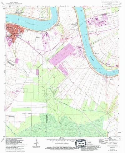 United States Geological Survey Donaldsonville, LA (1962, 24000-Scale) digital map