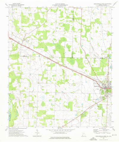 United States Geological Survey Donalsonville West, GA-AL (1974, 24000-Scale) digital map