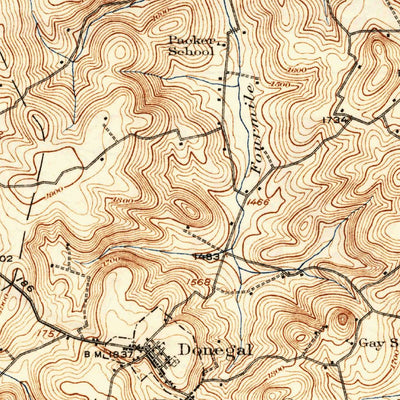 United States Geological Survey Donegal, PA (1935, 62500-Scale) digital map