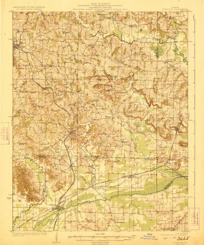 United States Geological Survey Dongola, IL (1923, 62500-Scale) digital map