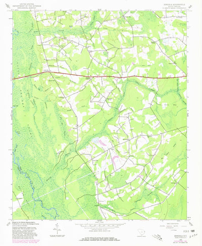 United States Geological Survey Dongola, SC (1943, 24000-Scale) digital map
