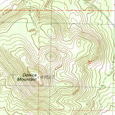 United States Geological Survey Donica Mountain, CA (1990, 24000-Scale) digital map