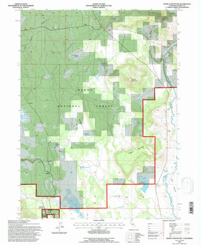 United States Geological Survey Donica Mountain, CA (1993, 24000-Scale) digital map