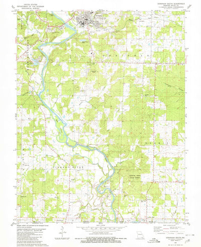 United States Geological Survey Doniphan South, MO (1980, 24000-Scale) digital map