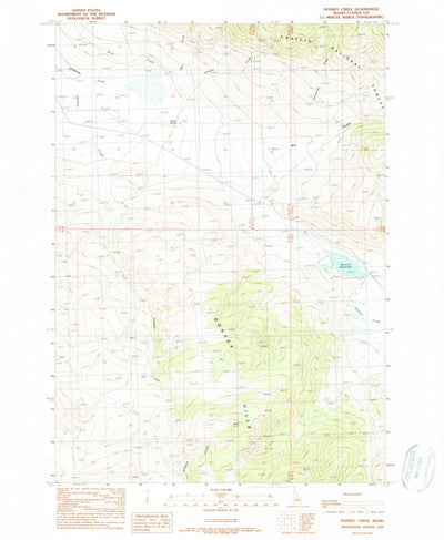 United States Geological Survey Donkey Creek, ID (1989, 24000-Scale) digital map