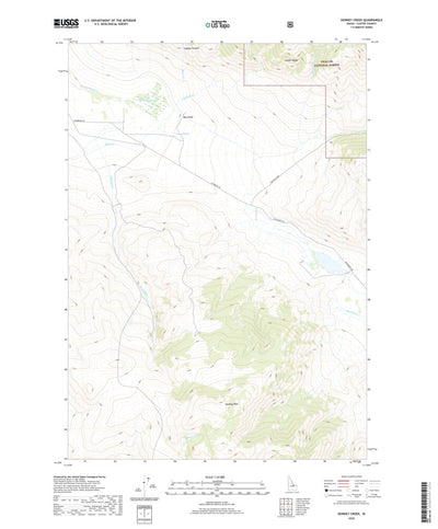 United States Geological Survey Donkey Creek, ID (2020, 24000-Scale) digital map