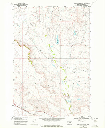 United States Geological Survey Donleys Reservoir, MT (1968, 24000-Scale) digital map
