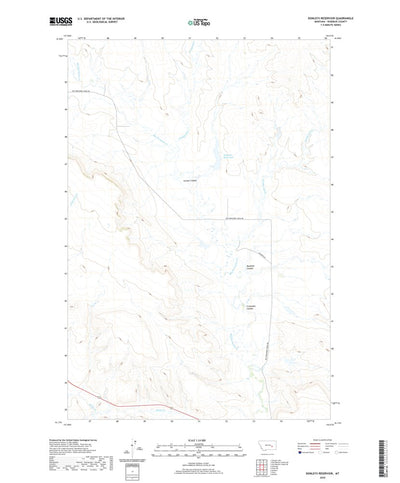 United States Geological Survey Donleys Reservoir, MT (2020, 24000-Scale) digital map