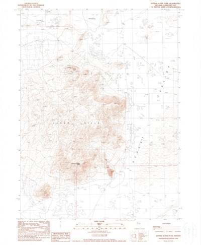 United States Geological Survey Donna Schee Peak, NV (1990, 24000-Scale) digital map