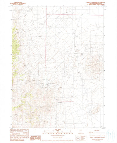 United States Geological Survey Donna Schee Spring, NV (1990, 24000-Scale) digital map