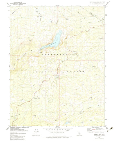 United States Geological Survey Donnell Lake, CA (1979, 24000-Scale) digital map